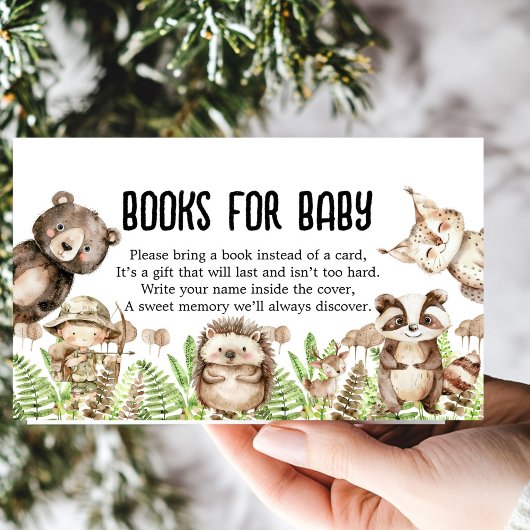 its boy Rustic Woodland Baby Shower Invite Informatiekaartje