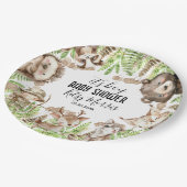 its boy Rustic Woodland Baby Shower Invite Papieren Bordje (Gekanteld)