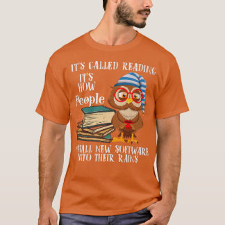 It's Called Reading Book Lover Owl  T-shirt