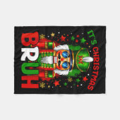 It's Christmas Bruh Nutcracker Boys Kids Xmas Chri Fleece Deken (Voorkant (Horizontaal))