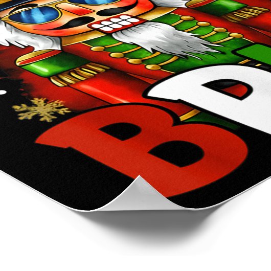 It's Christmas Bruh Nutcracker Boys Kids Xmas Chri Poster (Hoek)