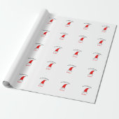 It's Christmas time Santa red hat name simple fun Cadeaupapier (Uitgerold)