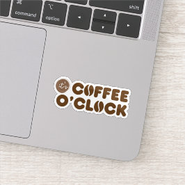 It's Coffee O'Clock Sticker