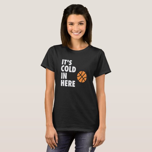 It's Cold in Here Hoop B-ball Design T-shirt (Voorkant volledig)