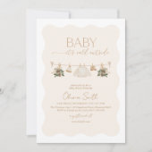 it's Cold Outside Baby Shower Beige Gender Neutral Kaart (Voorkant)