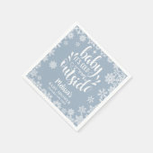 It's Cold Outside Blue Boy Winter Baby Shower Servet (Hoek)