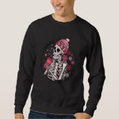 It's Cold Outside Like My Heart Skeleton Skull Cof Trui (Voorkant)