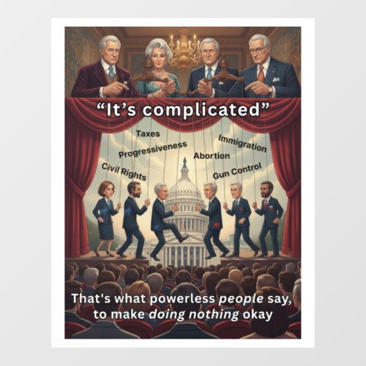 Its Complicated Raamsticker (Vel)