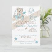 ITS EEN BABY SHOWER VAN HET BEER VAN DE JA INVITAT KAART (Staand voorkant)