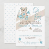 ITS EEN BABY SHOWER VAN HET BEER VAN DE JA INVITAT KAART (Voorkant / Achterkant)