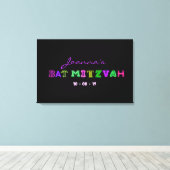 IT'S ELECTRIC Bar Mitzvah Geheugen Inlogbord Canvas Afdruk (Insitu (Houten vloer))