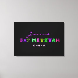 IT'S ELECTRIC Bar Mitzvah Geheugen Inlogbord Canvas Afdruk