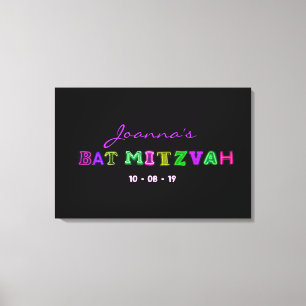 IT'S ELECTRIC Bar Mitzvah Geheugen Inlogbord Canvas Afdruk