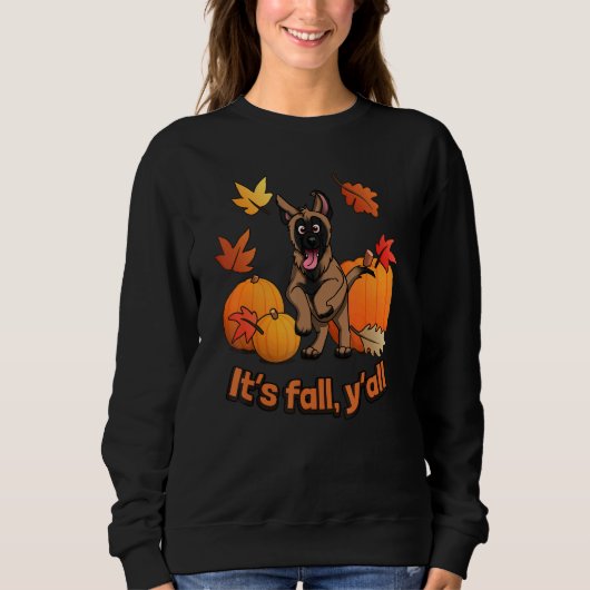 Its fall yall Belgian Malinois autumn edition Trui (Voorkant)
