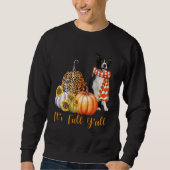 It's Fall Y'all Border Collie Dog Leopard Pumpkin  Trui (Voorkant)