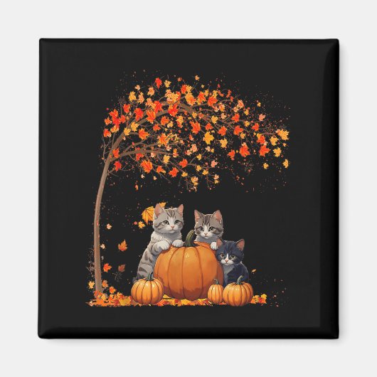 It's Fall Y'all Cat Leaf Fall Tree Hello Autumn Th Magneet (Voorkant)