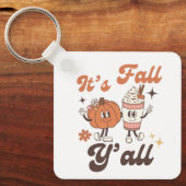 It's Fall Y'all Cute Pumpkin Spice Latte  Sleutelhanger (Voorkant)