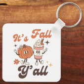 It's Fall Y'all Cute Pumpkin Spice Latte  Sleutelhanger (Achterkant)