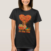 It's Fall Y'all Dachshund Dog Pumpkin Autumn Tree  T-shirt (Voorkant)