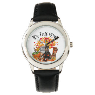 Its Fall Yall Doberman Pinscher Pumpkin Fall Autum Horloge