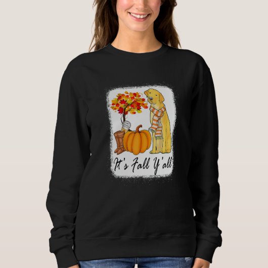 Its Fall Yall Fall Tees For Women Labrador Yellow (Voorkant)