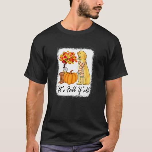 Its Fall Yall Fall Tees For Women Labrador Yellow  (Voorkant)
