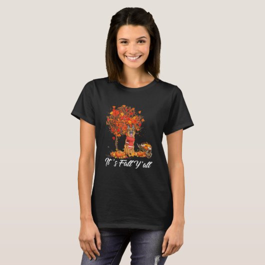 Its Fall Yall German Shepherd Puppy 2 T-shirt (Voorkant volledig)