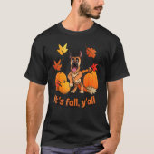 Its fall yall German Shepherd puppy 4 T-shirt (Voorkant)