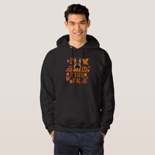 Its fall yall German Shepherd puppy 5 Hoodie (Voorkant volledig)