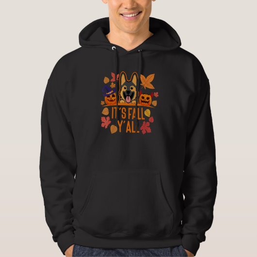 Its fall yall German Shepherd puppy 5 Hoodie (Voorkant)