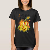 Its Fall Y'all Leopard Pumpkin Sunflower Autumn Th T-shirt (Voorkant)