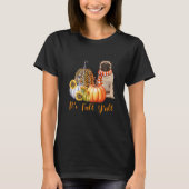 It's Fall Y'all Pug Dog Leopard Pumpkin Fall T-shirt (Voorkant)