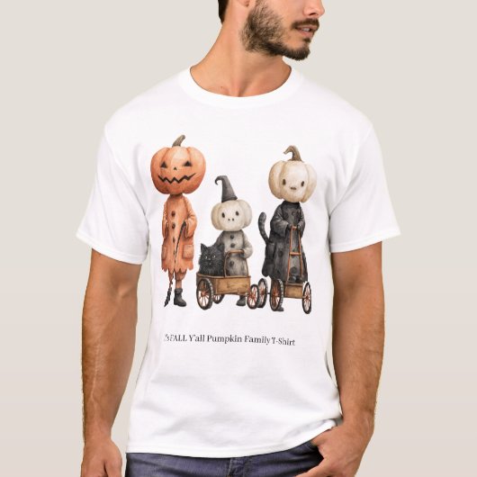It's FALL Y'all Pumpkin Family T-shirt (Voorkant)