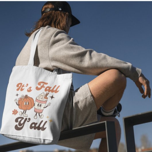 It's Fall Y'all Pumpkin Spice Latte Tote Bag