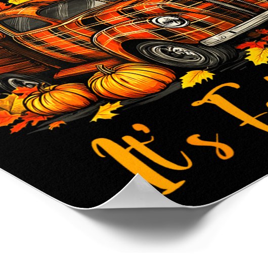 It's Fall Y'all Pumpkin Truck Autumn Tree Hello Fa Poster (Hoek)