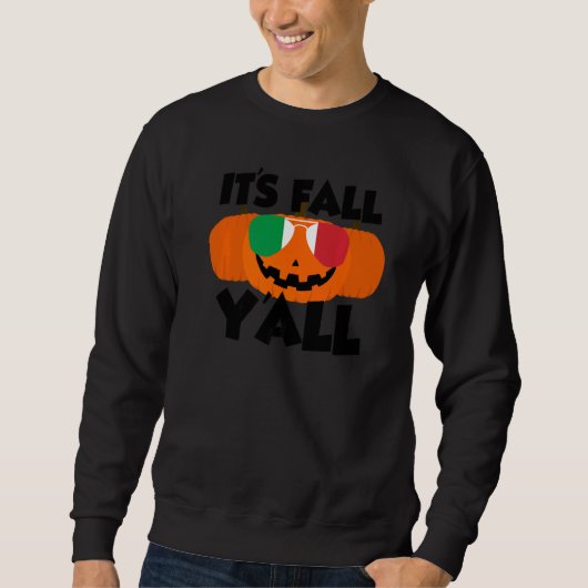 It's Fall Y'all Thanksgiving Pumpkin Italy Glasses Trui (Voorkant)