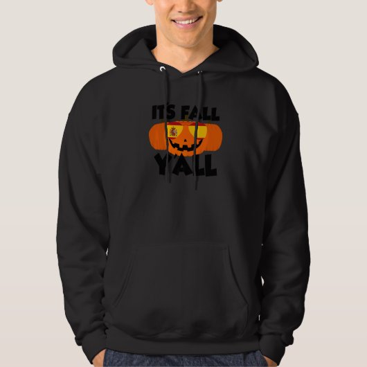 It's Fall Y'all Thanksgiving Pumpkin Spain Glasses Hoodie (Voorkant)