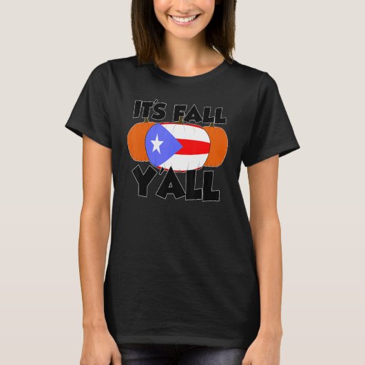 It's Fall Y'all Thanksgiving Pumpkin Texas T-shirt (Voorkant)