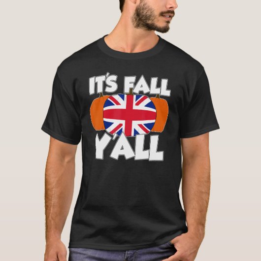 It's Fall Y'all Thanksgiving Pumpkin UK T-shirt (Voorkant)