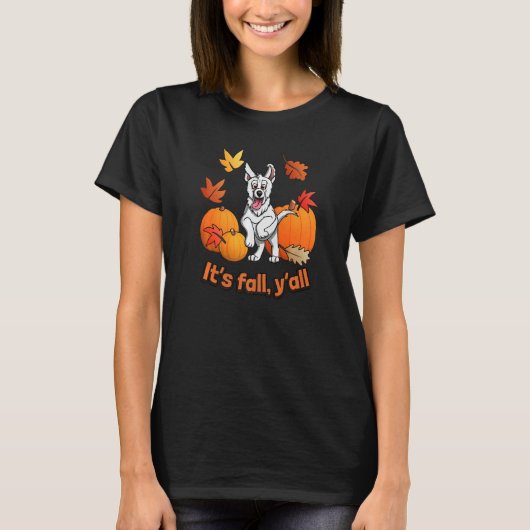 Its fall yall white german shepherd edition   t-shirt (Voorkant)