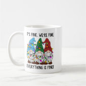 It's Fine Everything Is Fine Gnome Christmas Light Koffiemok (Links)