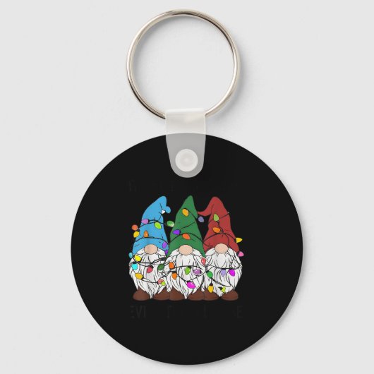 It's Fine Everything Is Fine Gnome Christmas Light Sleutelhanger (Voorkant)