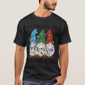 It's Fine Everything Is Fine Gnome Christmas Light T-shirt (Voorkant)