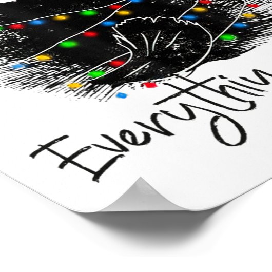 Its Fine I'm Fine Everything Is Fine Christmas Bla Poster (Hoek)