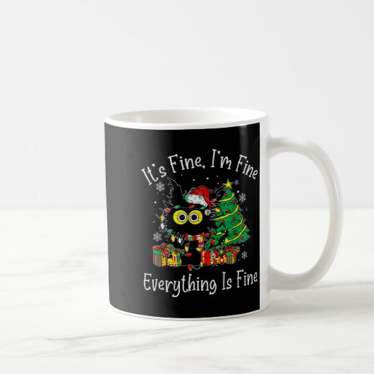 It's Fine I'm Fine Everything Is Fine Christmas Sa Koffiemok (Rechts)