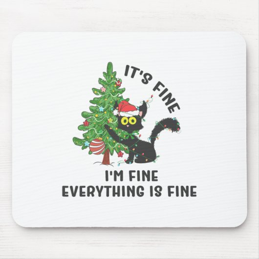It's Fine Im Fine Everything Is Fine Elf Xmas Matc Muismat (Voorkant)