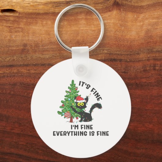 It's Fine Im Fine Everything Is Fine Elf Xmas Matc Sleutelhanger (Voorkant)