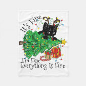 It's Fine I'm Fine Everything Is Fine Fun Christma Fleece Deken (Voorkant)
