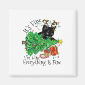 It's Fine I'm Fine Everything Is Fine Fun Christma Magneet (Voorkant)