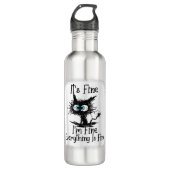 It's Fine I'm Fine Everything Is Fine Funny Black Waterfles (Voorkant)